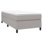 Boxspringbett mit Matratze Hellgrau 100x200 cm Stoff