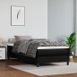 Boxspringbett mit Matratze Schwarz 100x200 cm Kunstleder