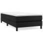 Boxspringbett mit Matratze Schwarz 100x200 cm Kunstleder