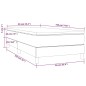 Boxspringbett mit Matratze Hellgrau 90x190 cm Stoff