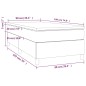 Boxspringbett mit Matratze Dunkelgrau 90x190 cm Stoff