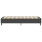 Boxspringbett Dunkelgrau Stoff 90x200 cm