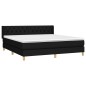 Boxspringbett mit Matratze Schwarz 160x200 cm Stoff