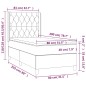 Boxspringbett mit Matratze & LED Schwarz 80x200 cm Stoff