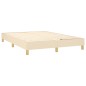 Boxspringbett Creme 140x200 cm Stoff