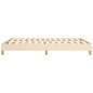 Boxspringbett Creme 140x200 cm Stoff