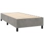 Boxspringbett mit Matratze Hellgrau 100x200 cm Samt