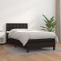 Boxspringbett mit Matratze Schwarz 90x190 cm Kunstleder