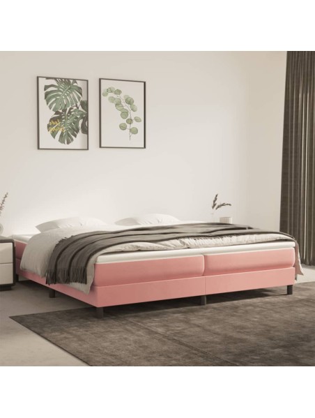 Boxspringbett Rosa 200x200 cm Samt