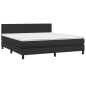 Boxspringbett mit Matratze Schwarz 180x200 cm Kunstleder