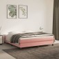 Boxspringbett mit Matratze Rosa 160x200 cm Samt