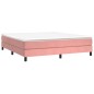 Boxspringbett mit Matratze Rosa 160x200 cm Samt