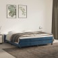 Boxspringbett Dunkelblau 180x200 cm Samt