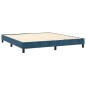 Boxspringbett Dunkelblau 180x200 cm Samt