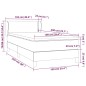 Boxspringbett mit Matratze Dunkelgrau 100x200 cm Stoff