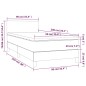 Boxspringbett mit Matratze Schwarz 90x200 cm Stoff