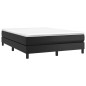 Boxspringbett mit Matratze Schwarz 140x190 cm Kunstleder