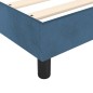 Boxspringbett mit Matratze Dunkelblau 140x190 cm Samt