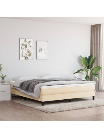 Boxspringbett Creme 180x200 cm Stoff