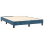 Boxspringbett Dunkelblau 140x200 cm Samt