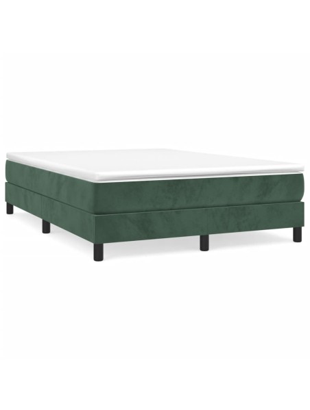 Boxspringbett Dunkelgrün 140x190 cm Samt