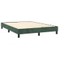 Boxspringbett Dunkelgrün 140x190 cm Samt