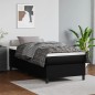 Boxspringbett Schwarz 100x200 cm Kunstleder