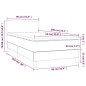 Boxspringbett mit Matratze Dunkelgrau 90x200 cm Stoff