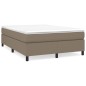 Boxspringbett Taupe 140x200 cm Stoff