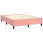 Boxspringbett Rosa 140x190 cm Samt