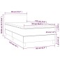 Boxspringbett mit Matratze & LED Hellgrau 90x190 cm Stoff