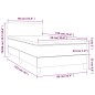 Boxspringbett mit Matratze Dunkelgrau 90x190 cm Stoff