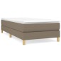 Boxspringbett Taupe 100x200 cm Stoff