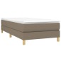 Boxspringbett Taupe 100x200 cm Stoff