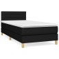 Boxspringbett mit Matratze Schwarz 90x200 cm Stoff