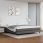 Boxspringbett Grau 200x200 cm Kunstleder