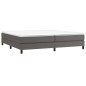 Boxspringbett Grau 200x200 cm Kunstleder