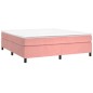 Boxspringbett mit Matratze Rosa 200x200 cm Samt