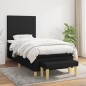 Boxspringbett mit Matratze Schwarz 100x200 cm Stoff