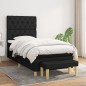 Boxspringbett mit Matratze Schwarz 80x200 cm Stoff