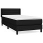 Boxspringbett mit Matratze Schwarz 90x200 cm Stoff