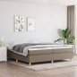 Boxspringbett Taupe 200x200 cm Stoff