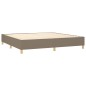 Boxspringbett Taupe 200x200 cm Stoff