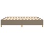 Boxspringbett Taupe 200x200 cm Stoff