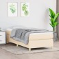 Boxspringbett Creme 100x200 cm Stoff