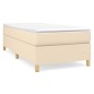 Boxspringbett Creme 100x200 cm Stoff