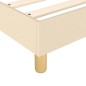 Boxspringbett Creme 100x200 cm Stoff