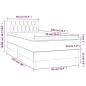 Boxspringbett mit Matratze & LED Dunkelbraun 90x200 cm Stoff