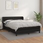 Boxspringbett mit Matratze Schwarz 140x190 cm Kunstleder