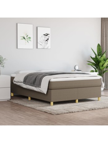 Boxspringbett mit Matratze Taupe 140x200 cm Stoff